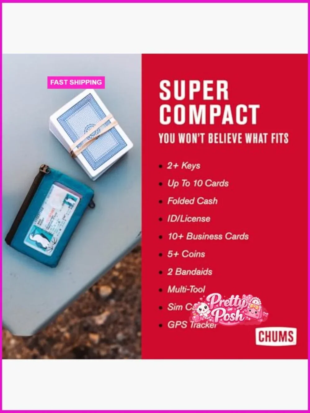 Lightweight Slim Wallet with RFID Blocking Card & Clear ID Window
